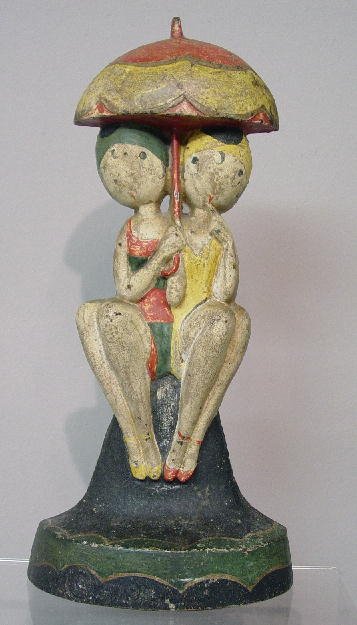 40 Hubley Cast Iron Doorstop Pair Of 1920 S Bathing G Oct 22