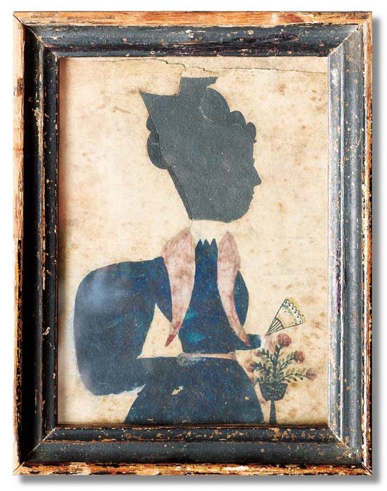 PUFFY SLEEVE ARTIST SILHOUETTE. American, ca. 1830