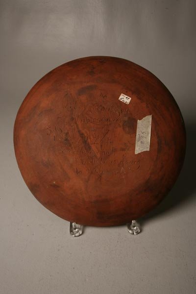 TWO PIECES OF BREININGER POTTERY. Contemporary redw - 4