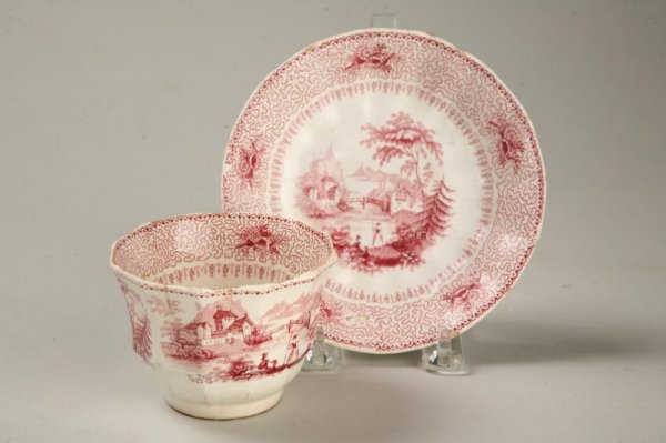 TWO CUPS AND SAUCERS. - 3