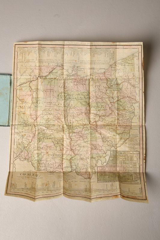EARLY OHIO TRAVELLER'S MAP. - 2