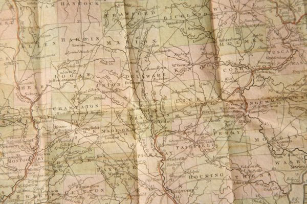 EARLY OHIO TRAVELLER'S MAP. - 3