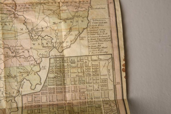 EARLY OHIO TRAVELLER'S MAP. - 4