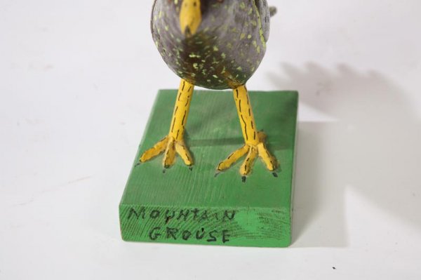 TWO FOLK ART CARVINGS BY CANFIELD. - 4