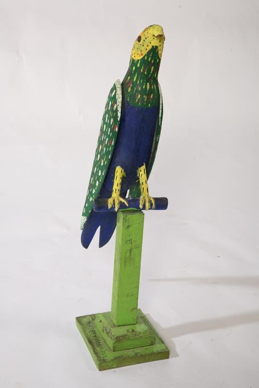 TWO FOLK ART CARVINGS BY CANFIELD. - 5