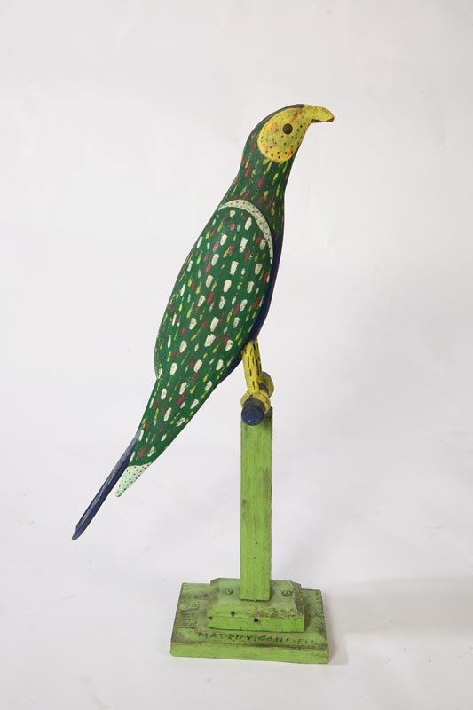 TWO FOLK ART CARVINGS BY CANFIELD. - 6