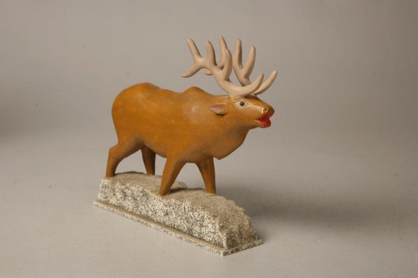 FOLK ART ELK BY BYRON SMITH.