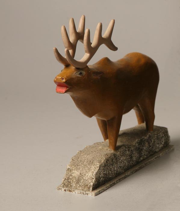 FOLK ART ELK BY BYRON SMITH. - 2