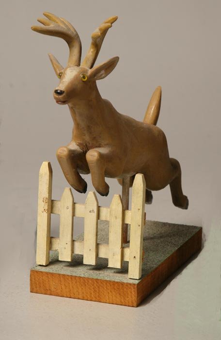 FOLK ART DEER BY BYRON SMITH. - 2