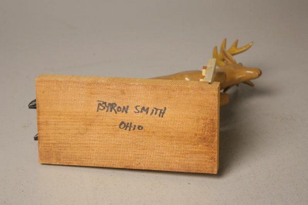 FOLK ART DEER BY BYRON SMITH. - 3