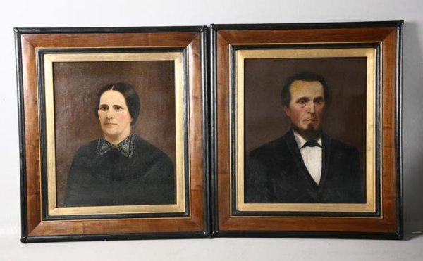 PAIR OF PORTRAITS.