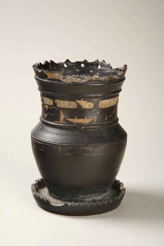 OHIO STONEWARE FLOWER POT.