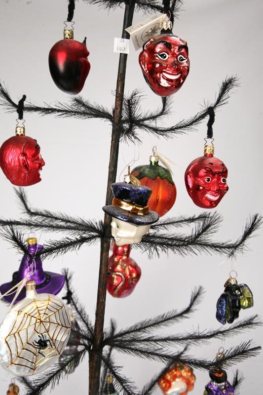 TWENTY FOUR RADKO HALLOWEEN ITEMS. Feather tree w - 3