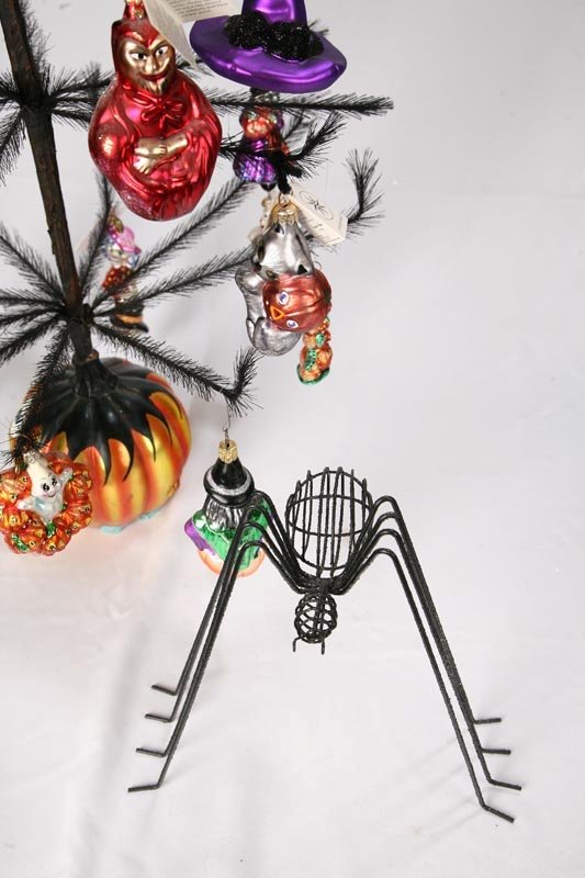 TWENTY FOUR RADKO HALLOWEEN ITEMS. Feather tree w - 4