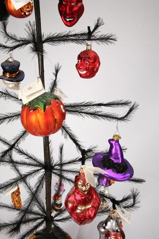TWENTY FOUR RADKO HALLOWEEN ITEMS. Feather tree w - 5