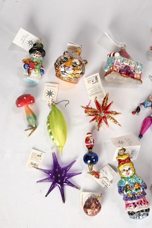 TWENTY SEVEN RADKO ORNAMENTS. Mostly small gem si - 2