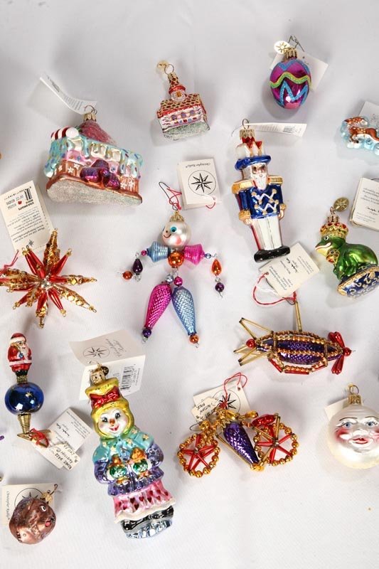 TWENTY SEVEN RADKO ORNAMENTS. Mostly small gem si - 3