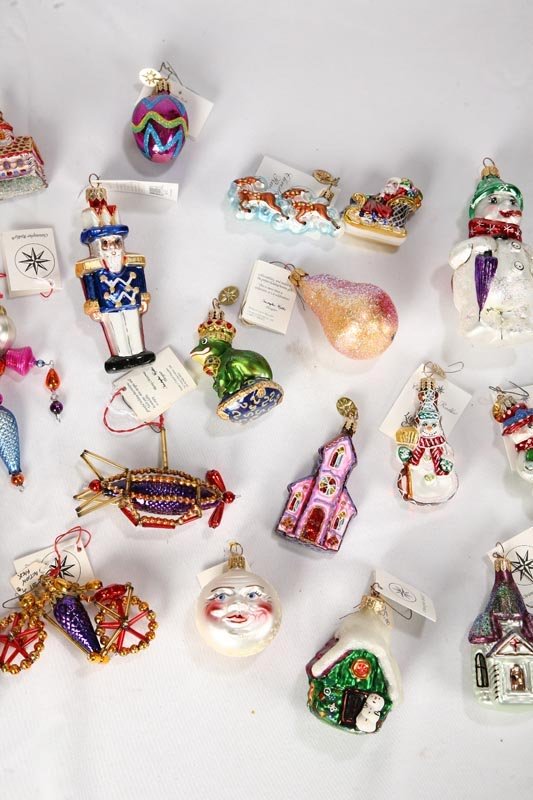 TWENTY SEVEN RADKO ORNAMENTS. Mostly small gem si - 4