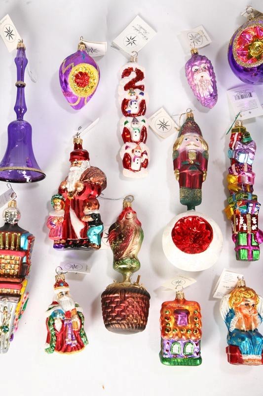 TWENTY RADKO ORNAMENTS. Mostly Christmas. Tower o - 3