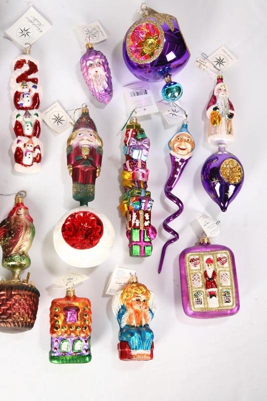 TWENTY RADKO ORNAMENTS. Mostly Christmas. Tower o - 4