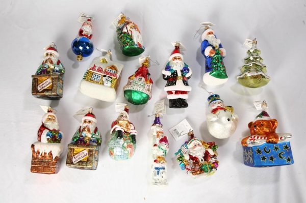 FIFTEEN RADKO CHRISTMAS ORNAMENTS. Wreath of Good
