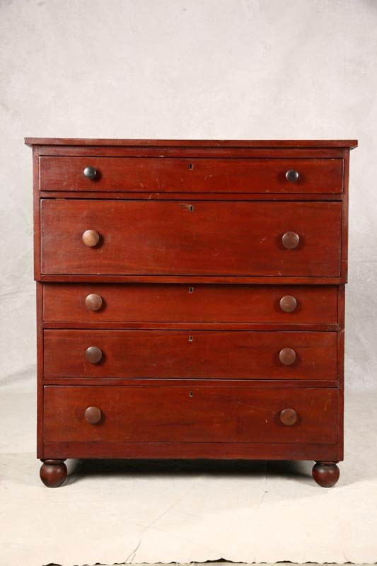 CHERRY EMPIRE CHEST OF DRAWERS. Probably Ohio, mi