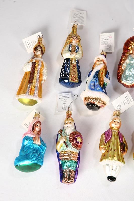 THIRTEEN RADKO ORAMENTS. St. Nicolas with cloth o - 2