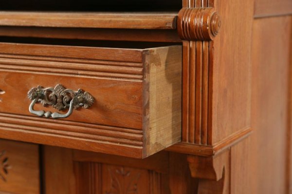 SMALL VICTORIAN CYLINDER DESK. Walnut. Fitted int - 3