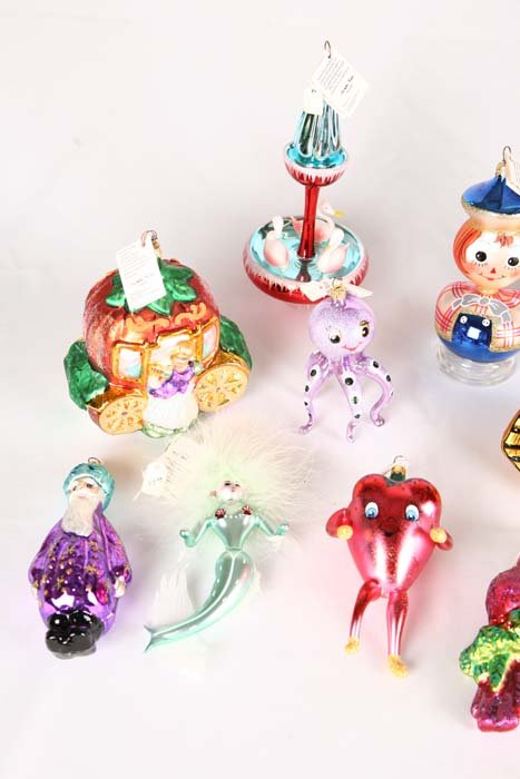 FIFTEEN RADKO ORNAMENTS. Aqualina, Swan Fountain, - 2