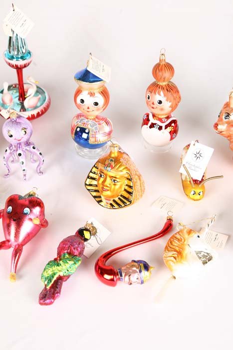 FIFTEEN RADKO ORNAMENTS. Aqualina, Swan Fountain, - 3