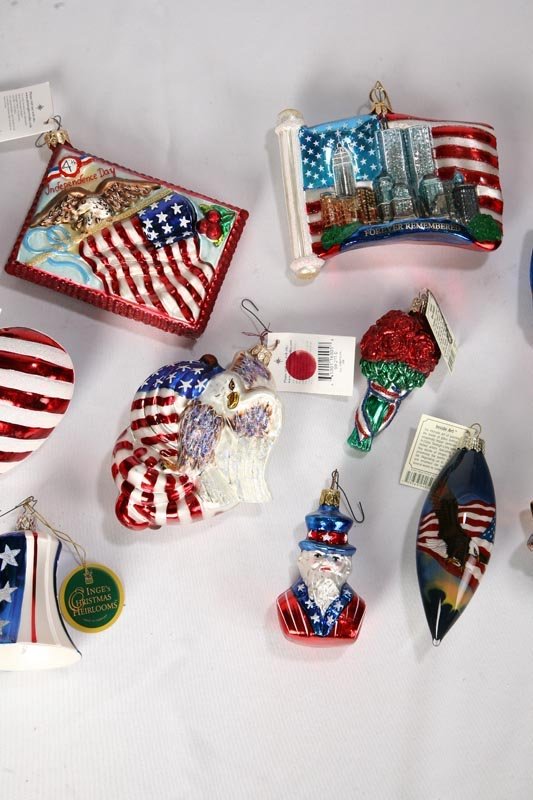 FOURTEEN PATRIOTIC ORNAMENTS. Radko's E Pluribus  - 3