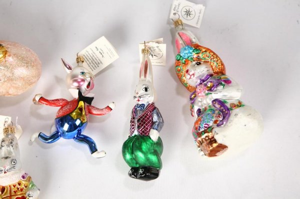 SIX RADKO ORNAMENTS. Easter themes. Chick in egg, - 3