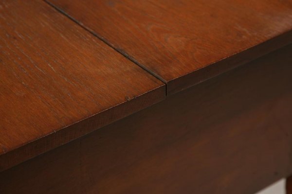 HEPPLEWHITE STYLE WORK TABLE. Oak and pine. Two b - 3