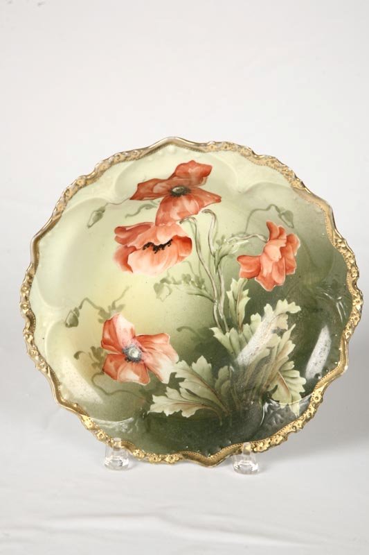 TWO HANDPAINTED CHINA BOWLS. Nippon with orange p - 3