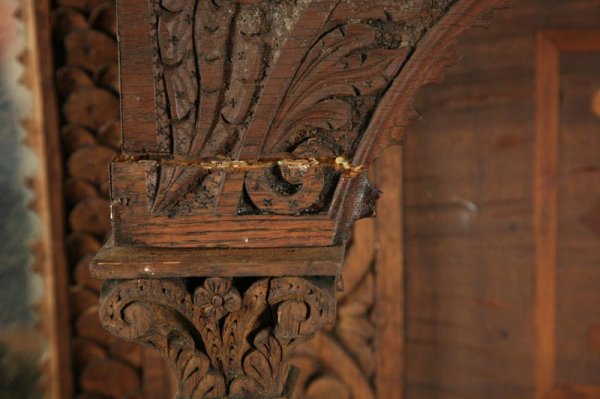 VICTORIAN OAK SIDEBOARD. - 7
