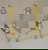 187: PAIR OF SMALL BRASS ANDIRONS AND A FENDER. Andiron - 3