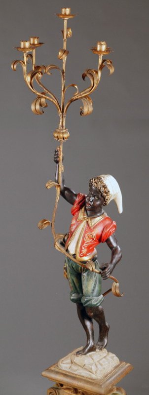 BLACKAMOOR CANDELABRA. - 2