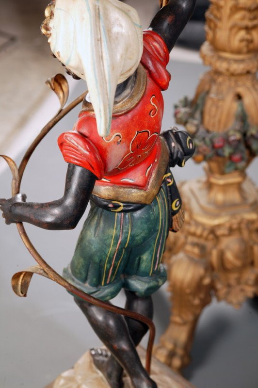 BLACKAMOOR CANDELABRA. - 5