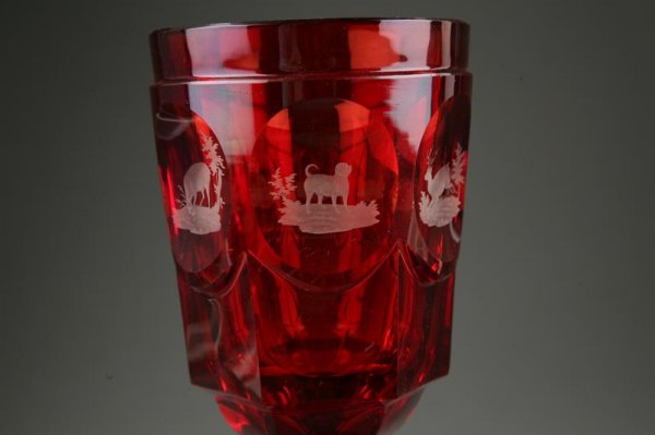 TWO GLASS POKALS. - 4