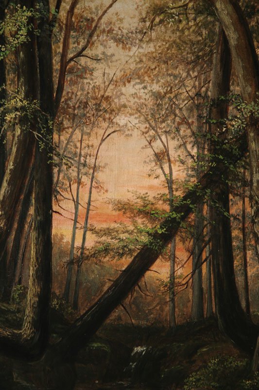WOODLAND LANDSCAPE WITH CREEK (19TH CENTURY). - 3