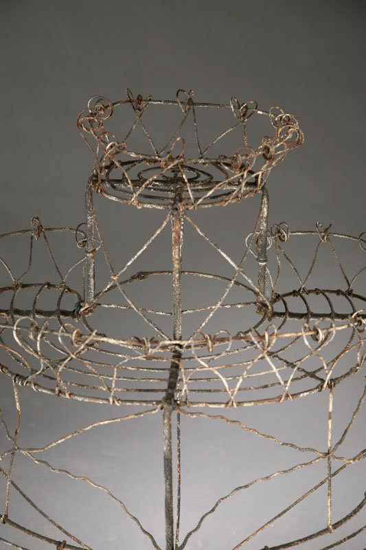 TIERED WIREWORK PLANT STAND. - 3