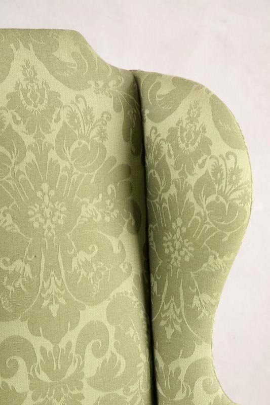 PAIR OF TRADITIONAL STYLE WINGBACK ARMCHAIRS. Oli - 3
