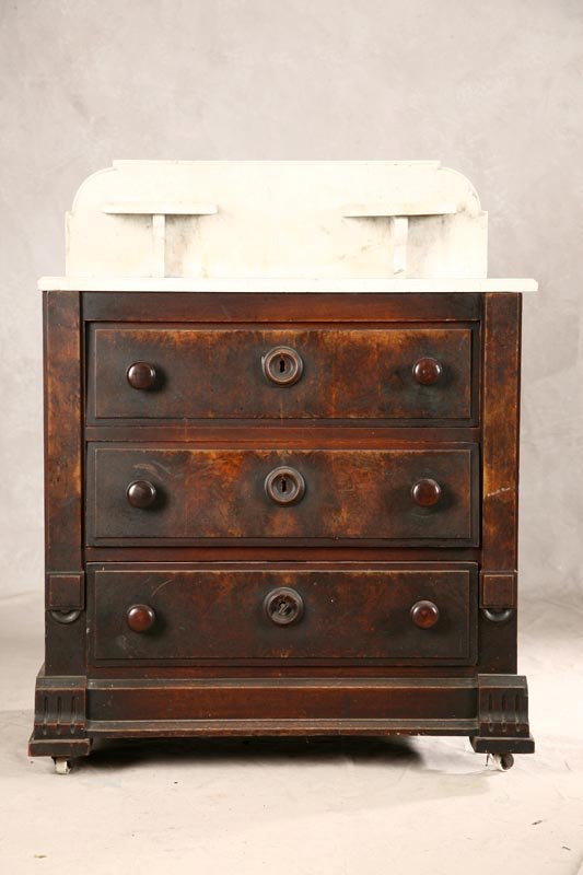 THREE PIECE VICTORIAN EASTLAKE BEDROOM SET. Two p - 2