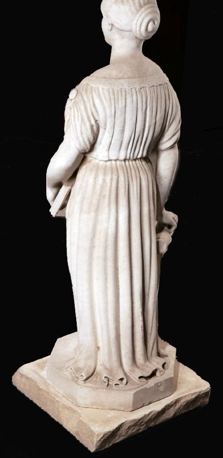 STONE SCULPTURE OF A YOUNG WOMAN (AMERICAN, MID - 6