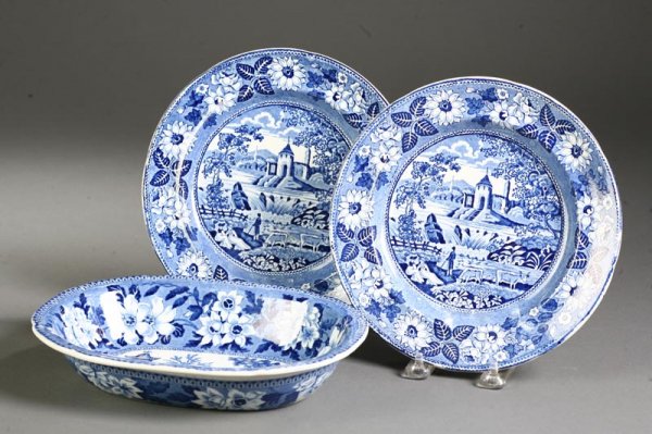 THREE PIECES OF STAFFORDSHIRE. English, 2nd q