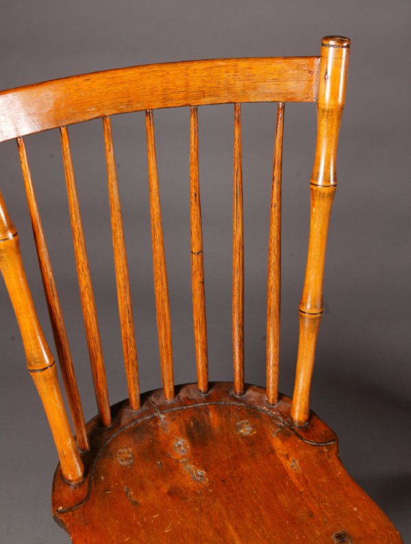 SET OF SIX BAMBOO WINDSOR SIDE CHAIRS. Attrib - 10