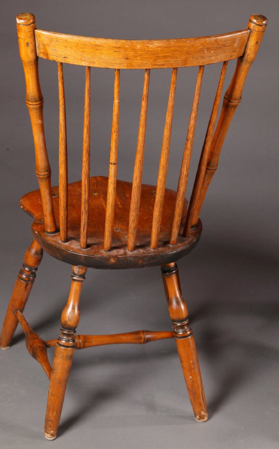 SET OF SIX BAMBOO WINDSOR SIDE CHAIRS. Attrib - 2