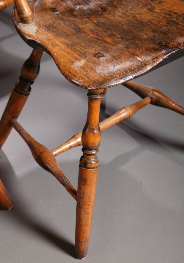SET OF SIX BAMBOO WINDSOR SIDE CHAIRS. Attrib - 5