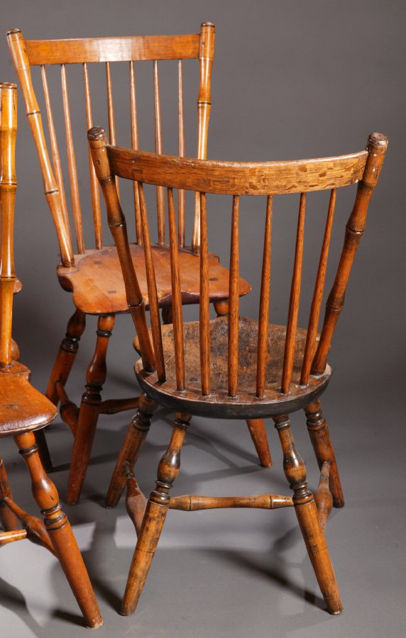 SET OF SIX BAMBOO WINDSOR SIDE CHAIRS. Attrib - 7