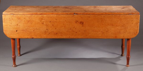 FARM TABLE. American, mid-19th century, pine,